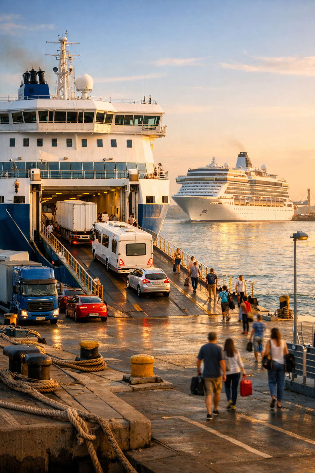 Porti e collegamenti marittimi, traghetti e navi