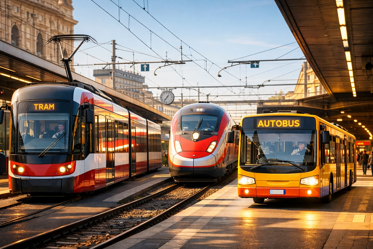 Treni, bus, metro e taxi
